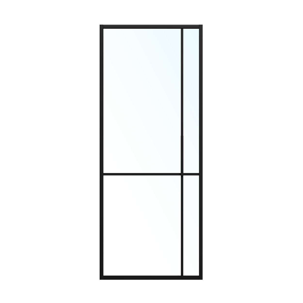 Binnendeur Skantrae SSL XS 14905 Blank Glas Zwart Gelakt
